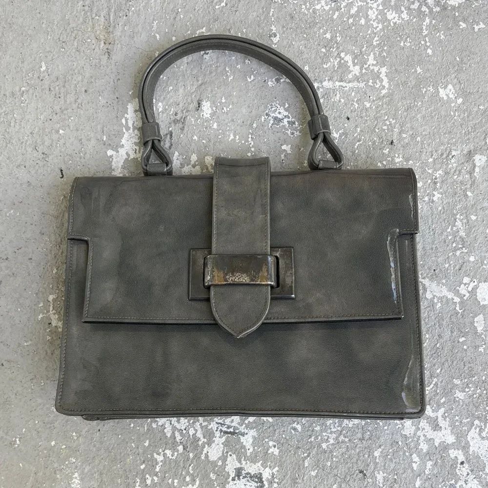 1950s susan Gail gray patent leather bag